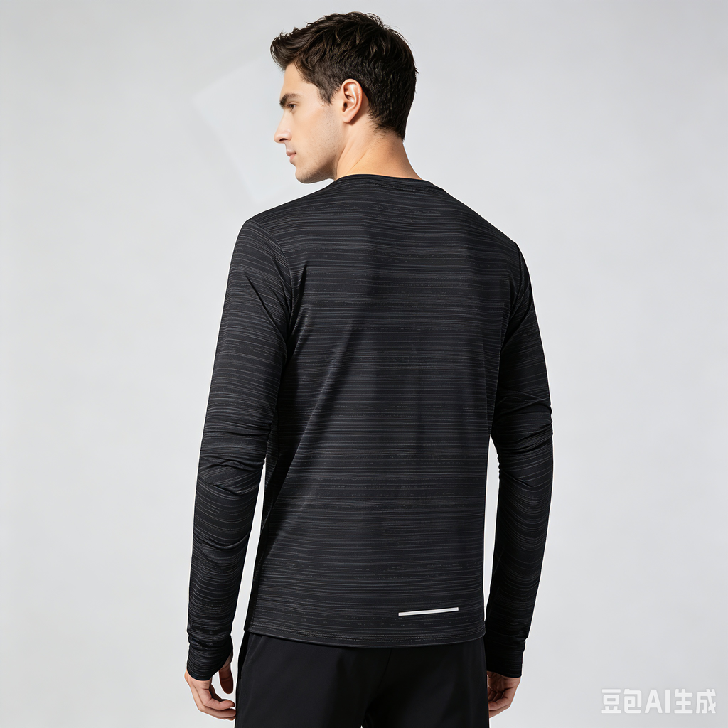 Men's Quick-Dry Long Sleeve Training Top — Heather Charcoal