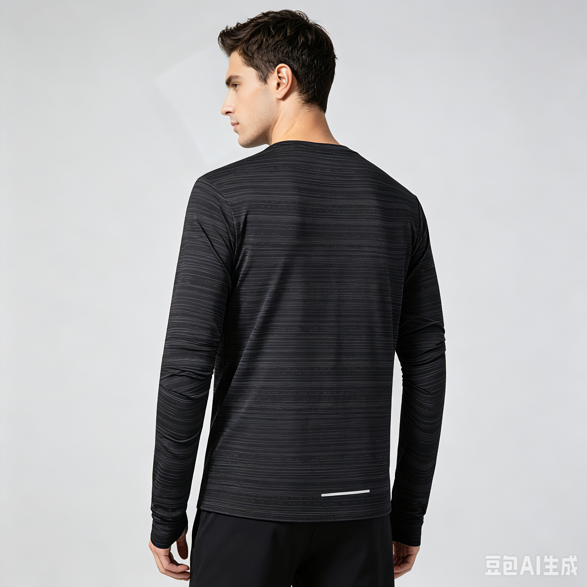 Men's Quick-Dry Long Sleeve Training Top — Heather Charcoal
