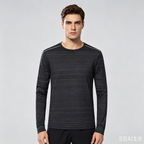 Men's Quick-Dry Long Sleeve Training Top — Heather Charcoal